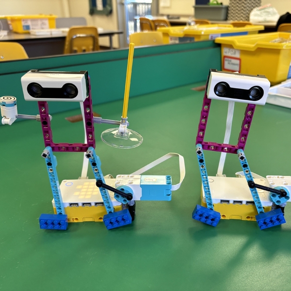 Robots built by students.