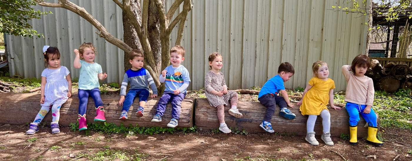 Toddlers enjoy outside